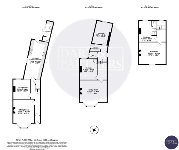 Floor Plan Image for 5 Bedroom Terraced House for Sale in Barton Crescent, Dawlish