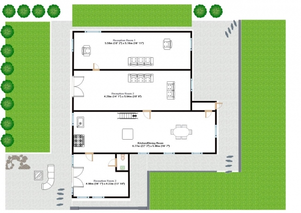 Floor Plan Image for 4 Bedroom Property for Sale in Rock Lane, Tockholes, Darwen