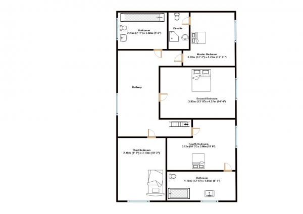 Floor Plan Image for 4 Bedroom Property for Sale in Rock Lane, Tockholes, Darwen