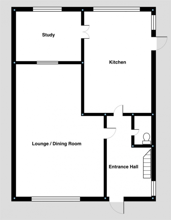 Floor Plan Image for 3 Bedroom Semi-Detached House for Sale in Cornwall Road, Rishton, Blackburn