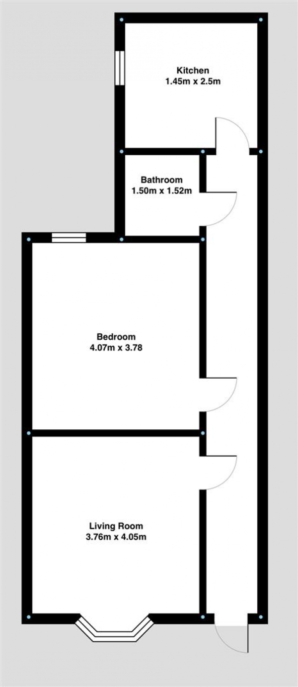 Floor Plan Image for 1 Bedroom Flat to Rent in Preston New Road, Blackburn