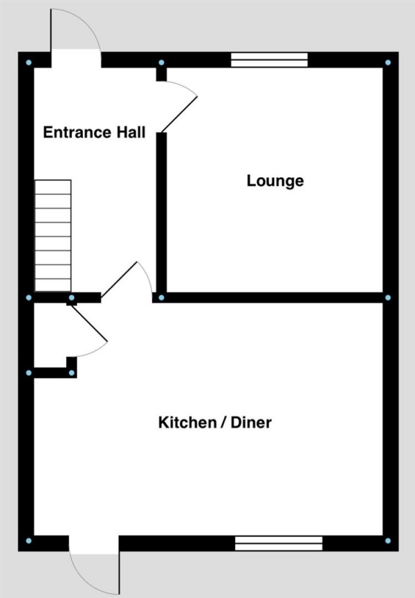 Floor Plan Image for 3 Bedroom Terraced House for Sale in Herbert Street, Burnley