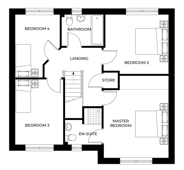 Floor Plan Image for 4 Bedroom Property for Sale in Meadowbrook Rise, Blackburn