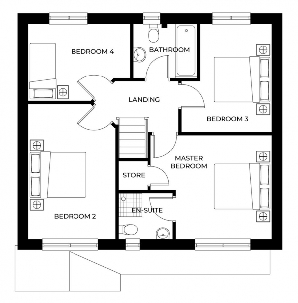 Floor Plan Image for 4 Bedroom Detached House for Sale in Meadowbrook Rise, Blackburn