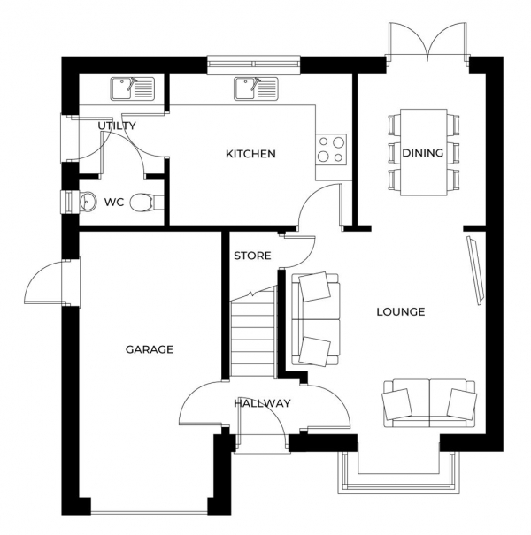 Floor Plan Image for 4 Bedroom Detached House for Sale in Meadowbrook Rise, Blackburn