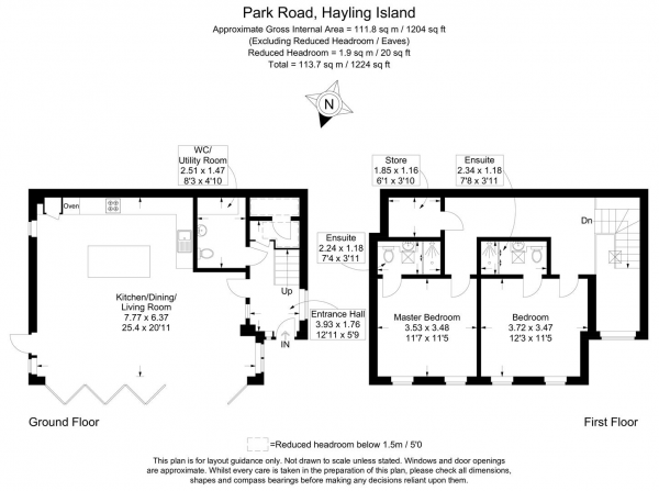 Floor Plan Image for 2 Bedroom Detached House for Sale in Park Road/Sinah Lane, Hayling Island