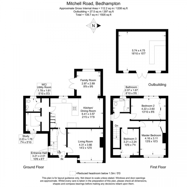 Floor Plan Image for 3 Bedroom Semi-Detached House for Sale in Mitchell Road, Havant