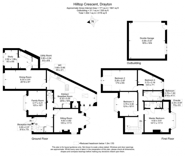 Floor Plan Image for 4 Bedroom Detached House for Sale in Hilltop Crescent, Portsmouth