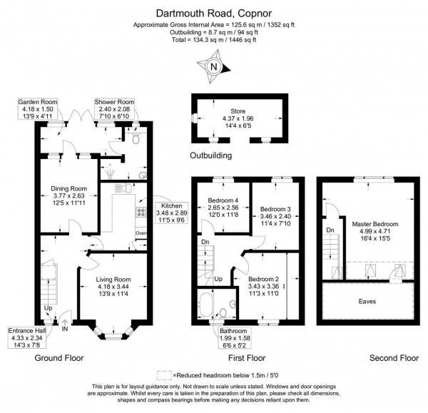 Floor Plan Image for 4 Bedroom Terraced House for Sale in Dartmouth Road, Portsmouth