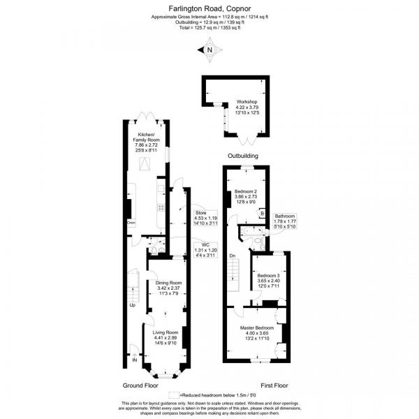 Floor Plan Image for 3 Bedroom Terraced House for Sale in Farlington Road, Portsmouth