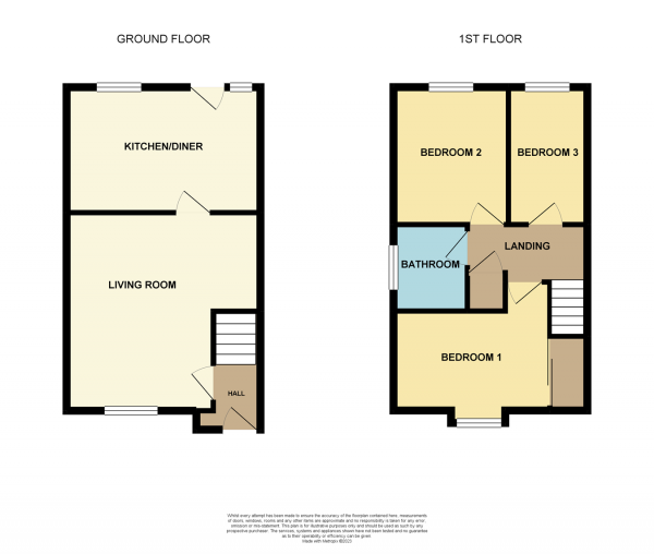 Floor Plan Image for 3 Bedroom Semi-Detached House for Sale in Spring Meadow, Lyppard Hanford, Worcester, WR4