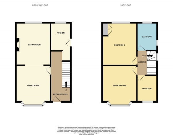 Floor Plan Image for 3 Bedroom Semi-Detached House for Sale in Woolhope Road, Battenhall, Worcester, WR5