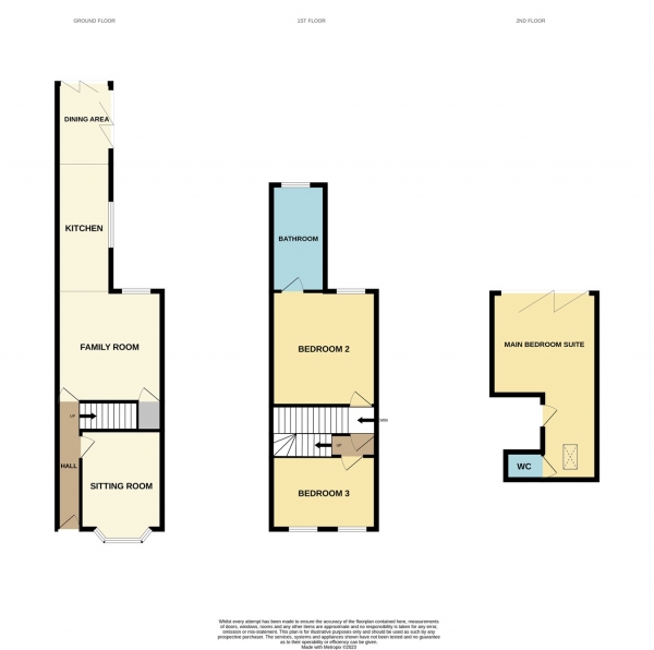 Floor Plan Image for 3 Bedroom Terraced House for Sale in Lavender Road, Barbourne, Worcester, WR3