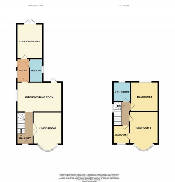 Floor Plan Image for 3 Bedroom Semi-Detached House for Sale in Margaret Road, St. Johns, Worcester, WR2