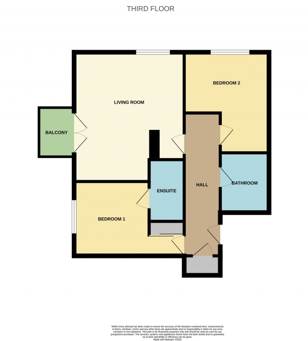 Floor Plan Image for 2 Bedroom Apartment for Sale in Woodhouse Close, Diglis, Worcester, WR5