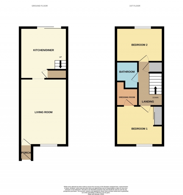 Floor Plan Image for 2 Bedroom Terraced House for Sale in New Bank Street, Barbourne, Worcester, WR3