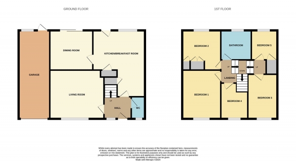 Floor Plan Image for 5 Bedroom Detached House for Sale in Laxton Avenue, Worcester, WR2