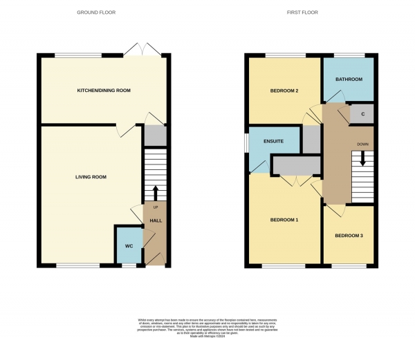 Floor Plan Image for 3 Bedroom Detached House for Sale in Damaskfield, Warndon Villages, Worcester, WR4