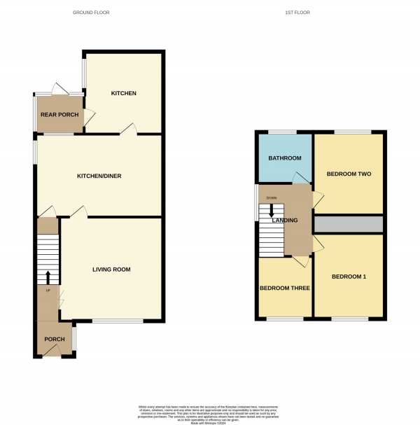 Floor Plan Image for 3 Bedroom Semi-Detached House for Sale in Loughmill Road, Pershore, WR10