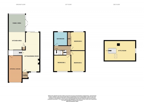 Floor Plan Image for 3 Bedroom End of Terrace House for Sale in Longfellow Road, Worcester, WR3