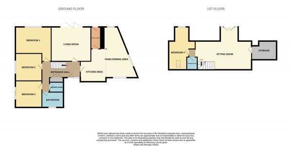 Floor Plan for 4 Bedroom Detached Bungalow for Sale in Stanmore Road, Hanbury Park, Worcester, WR2, WR2, 4PW - OIRO &pound995,000