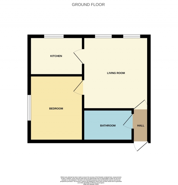 Floor Plan Image for 1 Bedroom Flat for Sale in Church Street, Evesham, WR11