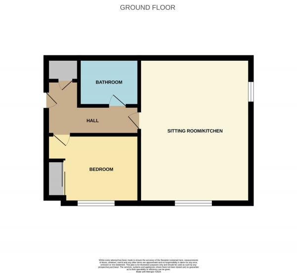 Floor Plan Image for 1 Bedroom Apartment for Sale in Deer Avenue, St. Peters, Worcester, WR5