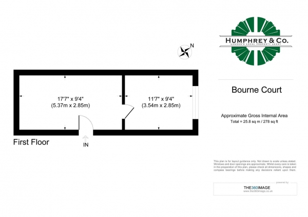 Floor Plan Image for 1 Bedroom Office to Rent in Bourne Court Unity Trading Estate, London