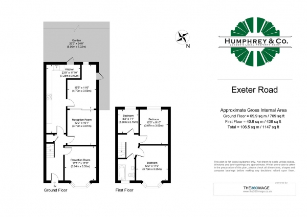 Floor Plan Image for 3 Bedroom End of Terrace House for Sale in Exeter Road, London