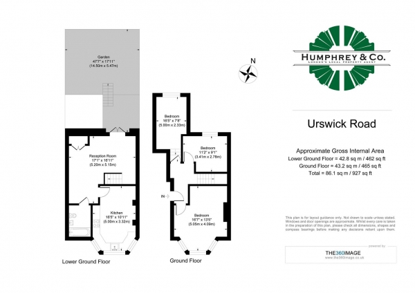 Floor Plan Image for 3 Bedroom Flat to Rent in Urswick Road, E9