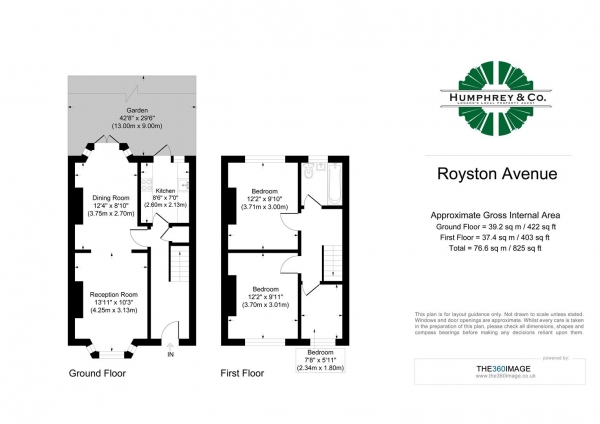 Floor Plan Image for 3 Bedroom Terraced House to Rent in Royston Avenue