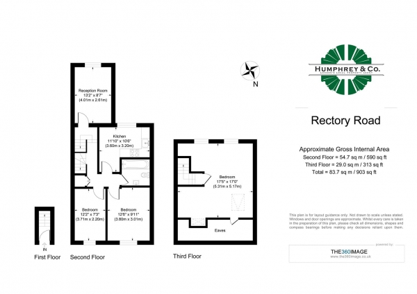 Floor Plan Image for 3 Bedroom Flat to Rent in Rectory Road, HACKNEY, N16 7SH