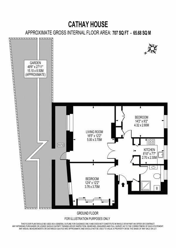 Floor Plan Image for 2 Bedroom Apartment for Sale in Cathay Street, London, SE16