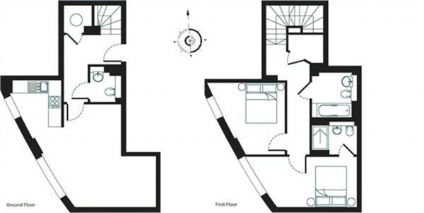 Floor Plan Image for 2 Bedroom Apartment to Rent in Admirals Tower, 8 Dowells Street, London, SE10