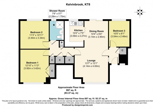 Floor Plan Image for 3 Bedroom Maisonette for Sale in Kelvinbrook, West Molesey