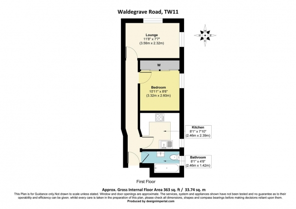 Floor Plan Image for 1 Bedroom Apartment for Sale in Waldegrave Road, Teddington