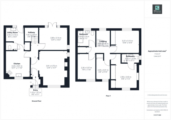 Floor Plan Image for 4 Bedroom Detached House to Rent in Warrington Road, Croft, Warrington