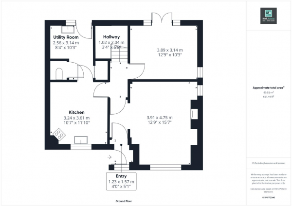 Floor Plan Image for 4 Bedroom Detached House to Rent in Warrington Road, Croft, Warrington