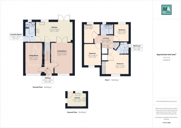 Floor Plan Image for 4 Bedroom Detached House to Rent in Grindleford Place, Warrington, Cheshire