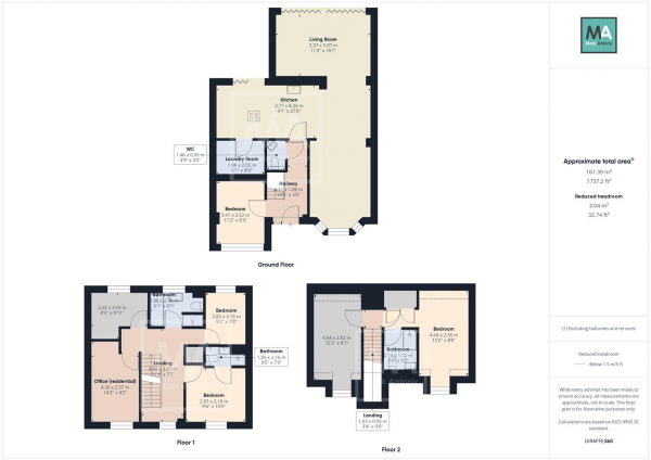 Floor Plan Image for 6 Bedroom Detached House to Rent in Lavender Gardens, Warrington, Cheshire