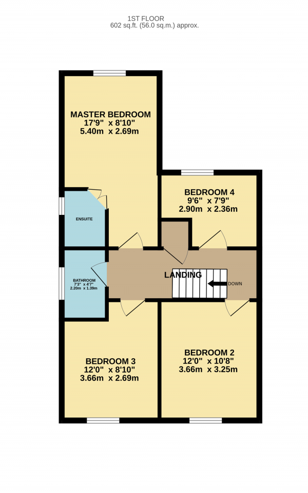 Floor Plan Image for 4 Bedroom Detached House for Sale in Montague Road, Woodlands, Rugby, CV22