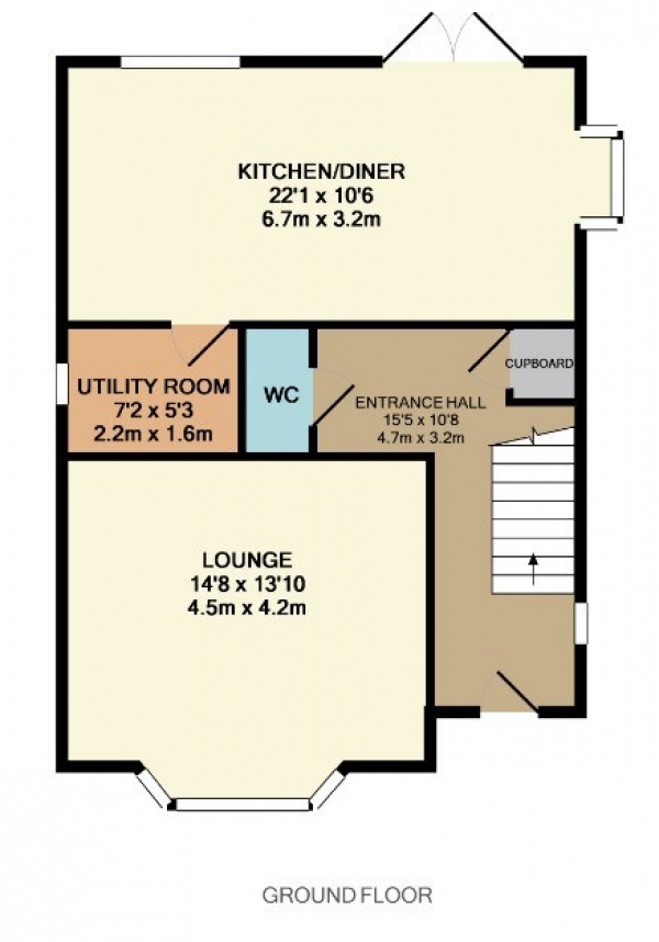 Floor Plan Image for 4 Bedroom Detached House for Sale in Teeswater Close, Long Lawford, Rugby, CV23