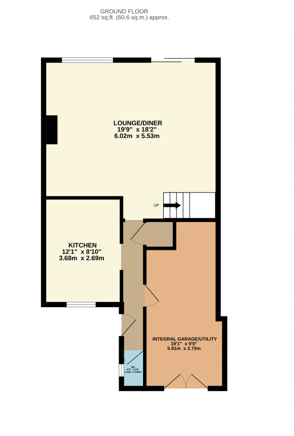 Floor Plan Image for 3 Bedroom Semi-Detached House for Sale in Cranborne Chase, Walsgrave, Coventry, CV2