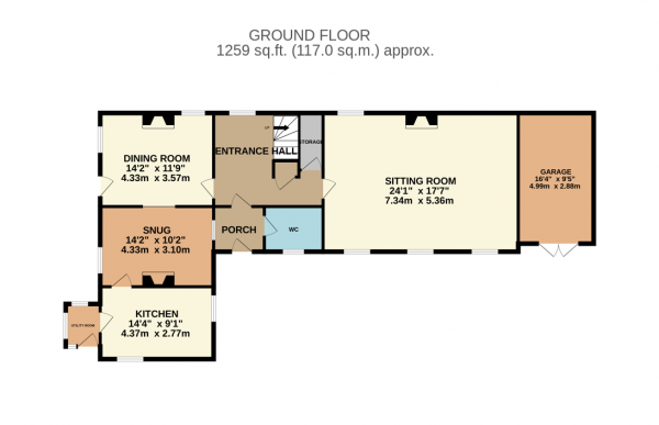 Floor Plan Image for 4 Bedroom Property for Sale in Chapel Street, Long Lawford, Rugby, CV23