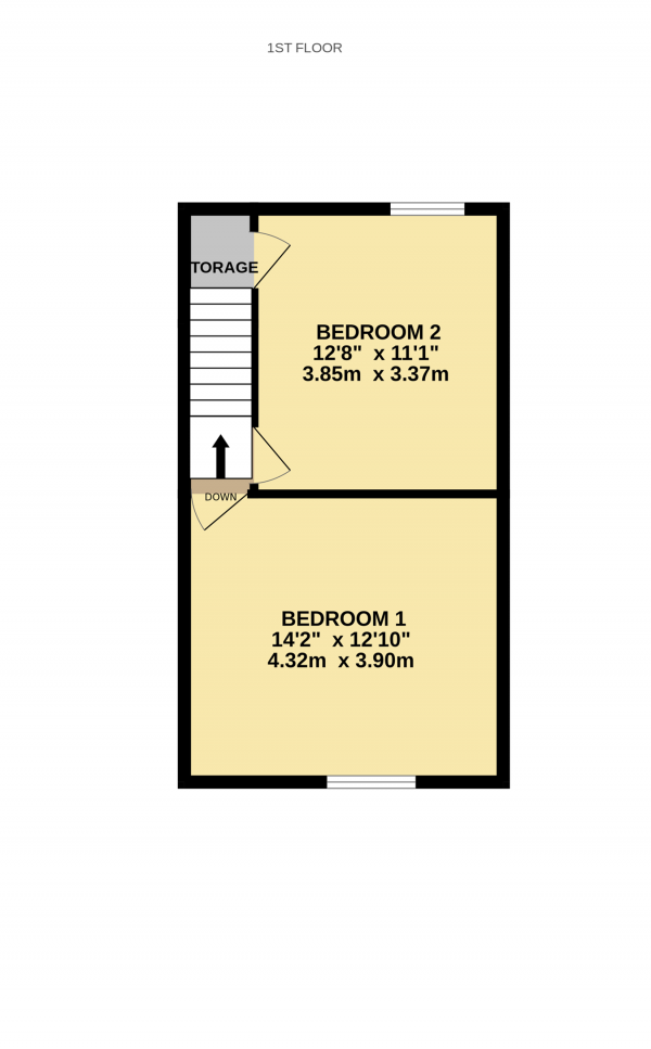 Floor Plan Image for 2 Bedroom Terraced House for Sale in Victoria Street, Rugby, CV21