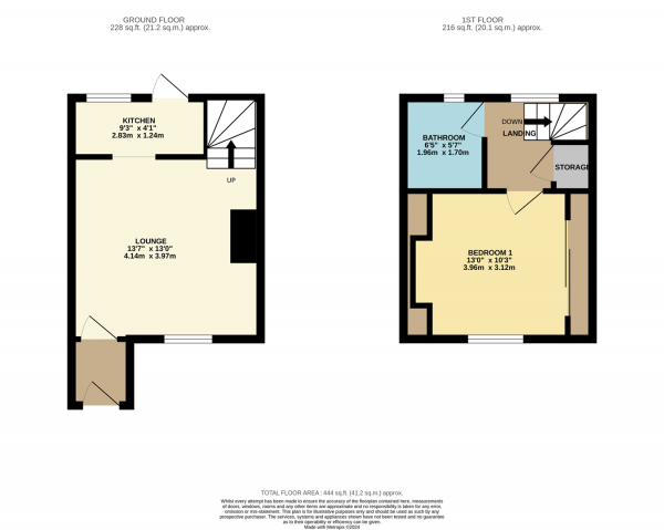 Floor Plan Image for 1 Bedroom Cottage for Sale in Brook Street, Wolston, Wolston, Coventry, CV8