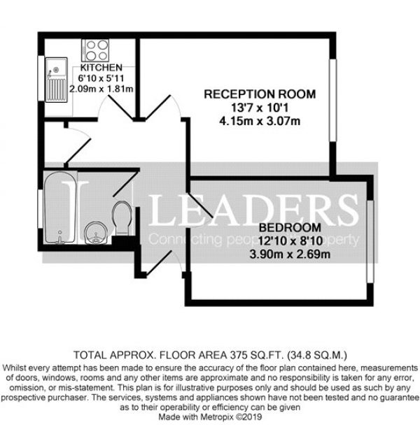 Floor Plan Image for 1 Bedroom Flat to Rent in Gorringes Brook, Pondtail Road, Horsham