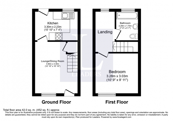 Floor Plan Image for 1 Bedroom Terraced House to Rent in Mapledown Close, Southwater