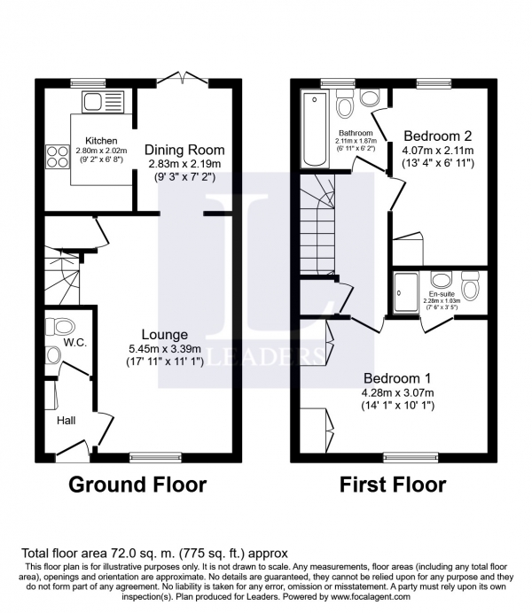 Floor Plan Image for 2 Bedroom Terraced House to Rent in The Maltings, High Street, Billingshurst
