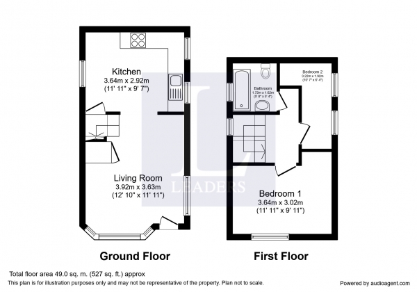 Floor Plan Image for 2 Bedroom Detached House to Rent in Lewes Road, Haywards Heath